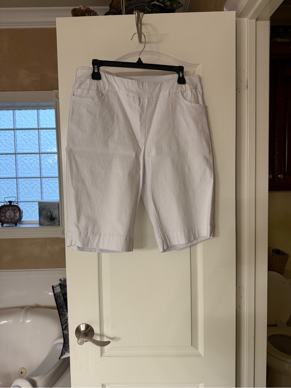 Slimsation By Multiples White Knee-Length Shorts